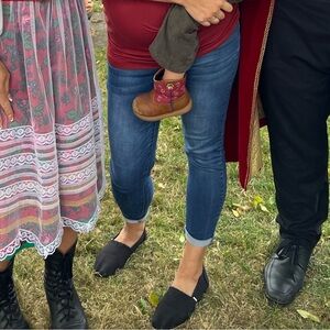 Toms Black Canvas Slip-On Espadrilles